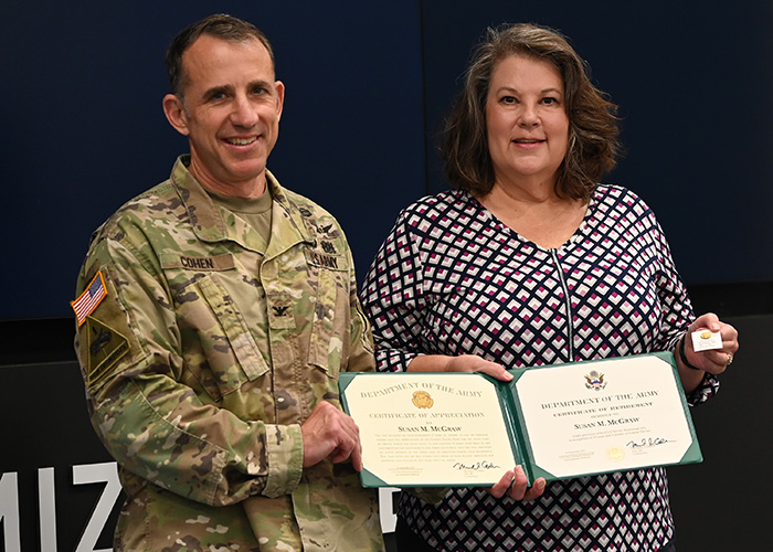 News: USARIEM says farewell to Sue McGraw after 32 years of combined service